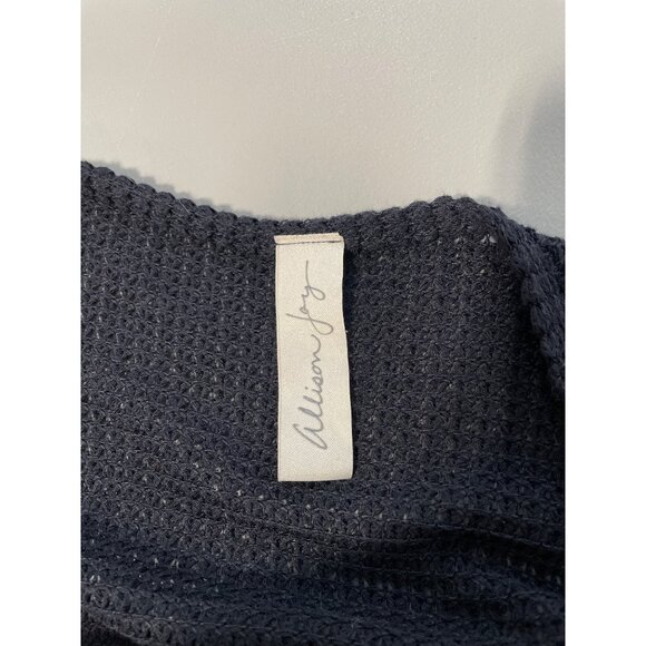 Allison Joy Cardigan Size Small Sweater Open Weave Waffle Knit Open Front Cozy - Picture 3 of 6